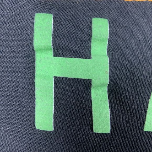 Vintage Poly Tees Shirt Adult XXXL Black Hawaii Parrot 1990 Flowers Butterfly - Picture 14 of 16